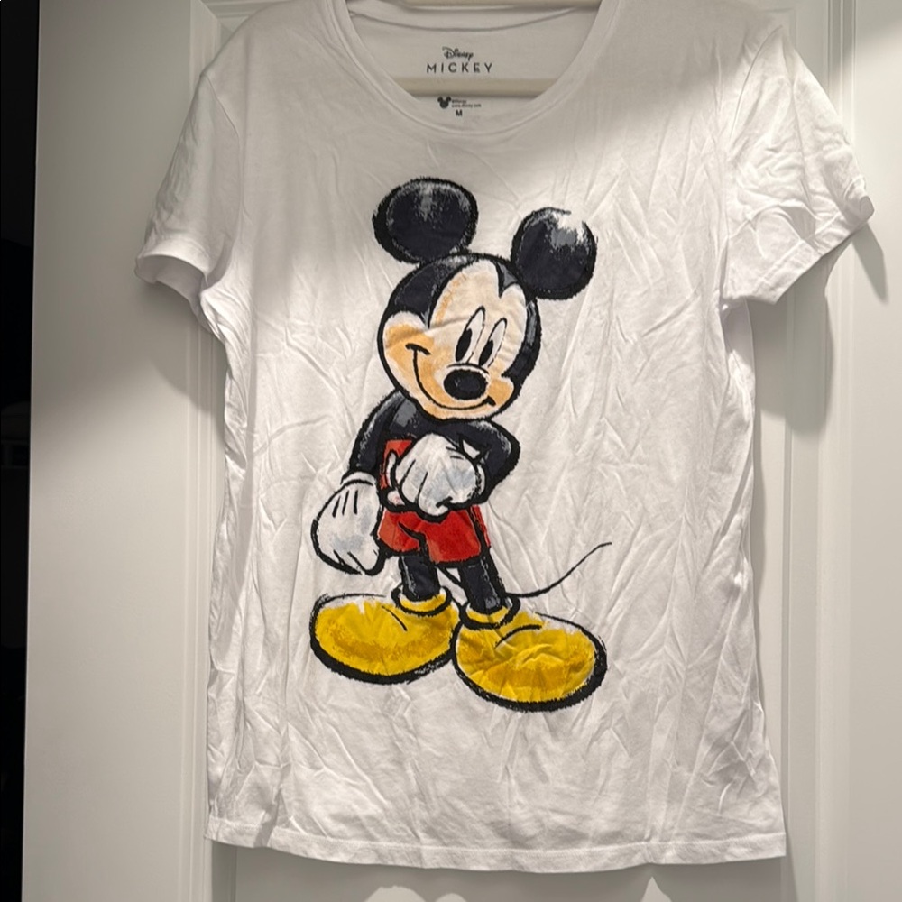Disney Mickey Mouse White Short Sleeve Tee